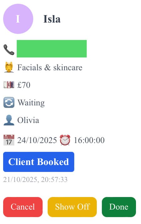 Booking analytics dashboard